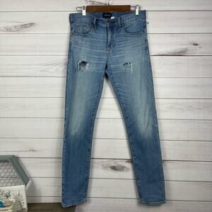 J. Crew 484 Slim Men's‎ Light wash Distressed Jeans Size 32X32